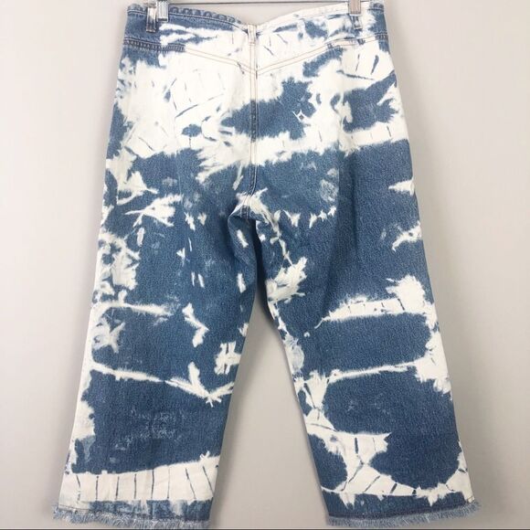 KYOTO KASUALS | Vintage Bleach Tie Dye Crop Jeans Women’s Junior Size 5 - Picture 4 of 7